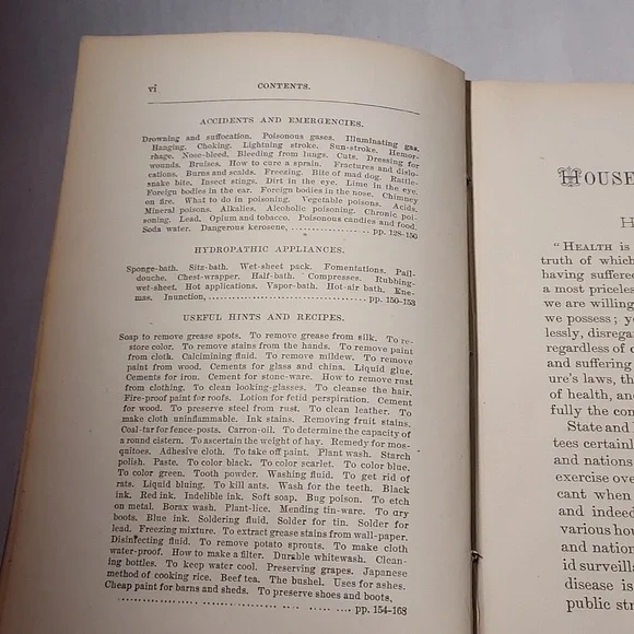 Vintage 1877 A Household Manual by J H Kellogg M D